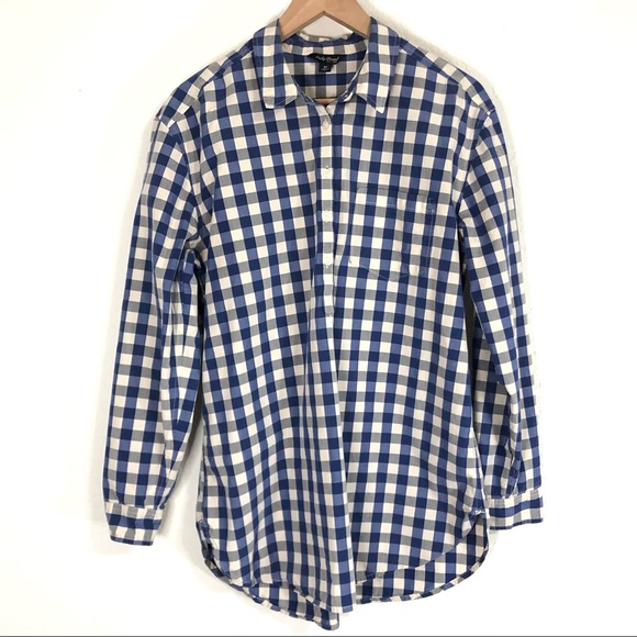 Oversized Lucky Brand Plaid Cotton long sleeve shirt or dress - Picture 2 of 10